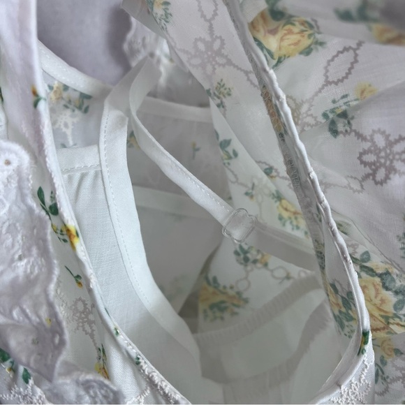 Girls Knit Works Yellow Rose Eyelet Floral Tiered A-Line Ruffled Dress Size 12 - Picture 10 of 16